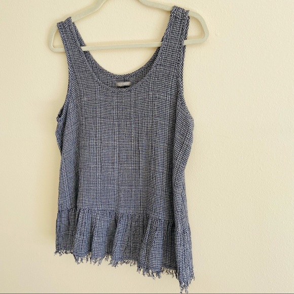 Falls creek gingham plaid sleeveless top blouse - Picture 7 of 7